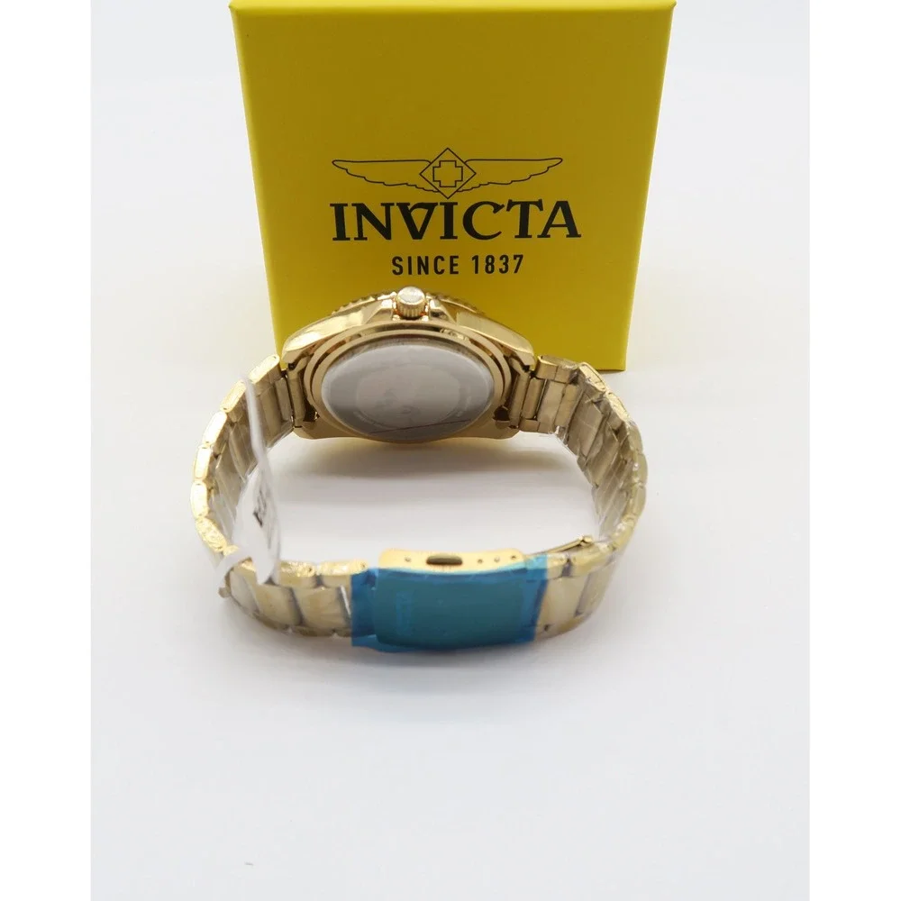 Invicta Pro Diver Vitreos Mens Watch 42mm Gold Tone Stainless Steel 69396 New